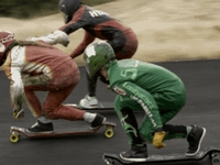 Downhill Skateboarding in Many Pictures