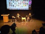Eric Nakamura of Giant Robot being interviewed by Daniel Wu