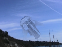 Spacecraft over the city