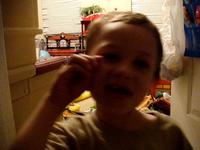 Trent lost his first tooth! :D