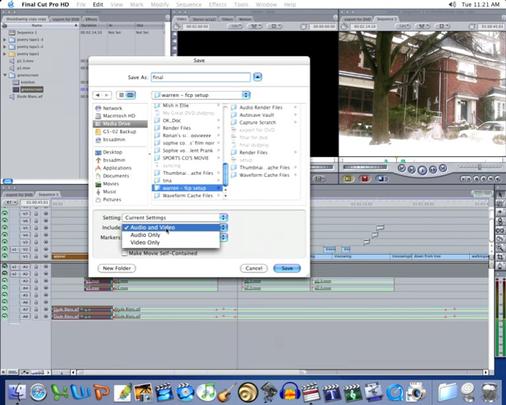 Export to DVD