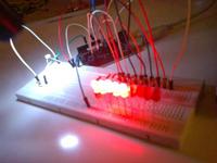 more arduino fun: homemade LED bar reacting to light intensity