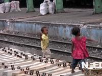Street children at the train station – Jakarta, Indonesia