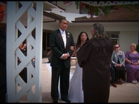 3 cameras at this wedding?  Nope. Only 1 handheld video camcorder.