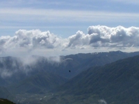 Paragliding start and toplanding Feltre, Italy