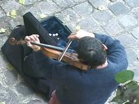 Two Musicians, two dogs, two legs