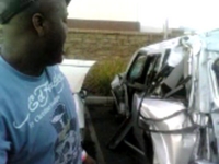 Mistah Fab's car after accident
