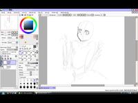 Making the lineart with SAI