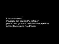 On the notions of 'space' and 'place'