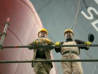 Lindenauwerft christening a double hull tanker