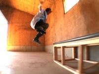My friend Yan Lecomte came over the other day just before leave for Jordan and we decided to make a little edit of me skating my barn.