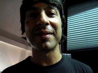 Arj Barker saying hi to Lulu