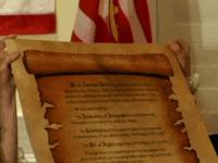 JIP Dedication Scroll Inside Fed Reserve Room