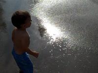 Isaiah at the Splash Park