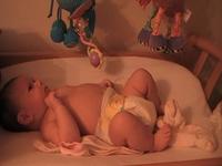 madelyn, the changing table, and the elephant.