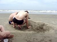 Lucas being burried :P (and this is not a funeral video)