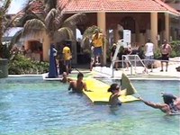 Brian defies gravity! Walks on water!