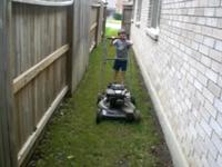 William Mowing for the First Time!
