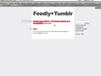 feedly and tumblr integration