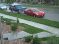Hail near Denver International Airport