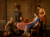 Cupid Seller, 1763, Joseph-Marie Vien, 3D Interior