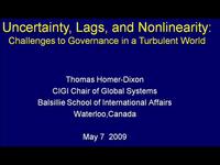 Prof. Thomas-Homer Dixon: Uncertainty, Lags and and Nonlinearity: Challenges to Governance in a Turbulent World