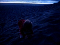 Climbing the dunes with Daddy