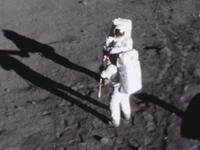 Stars and Stripes on Moon