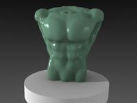 Male Torso sculpted and renderd in Blender