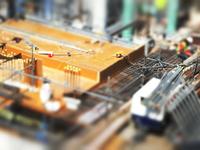 Hotel construction tiltshift timelapse