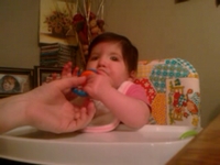 Noelle Eating puffs