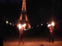 2009 June 18 Fire Spin at Eiffel Tower...