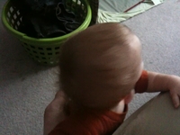 Luke playing upstairs