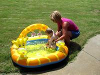 David's First Time in Baby Pool