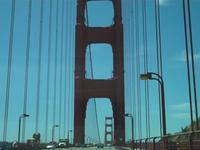 Driving through The Golden Gate Bridge