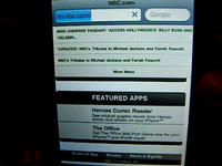 m.nbc.com en el iPod Touch