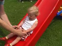 Jojo on the slide