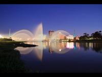 twilight riverscape