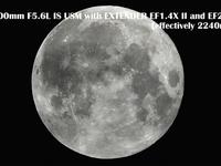 FULL MOON test shot - 5D2 with EF800mm and extenders