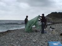Temporary sauna at Biscay Bay