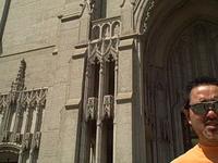 in front of Grace Cathedral