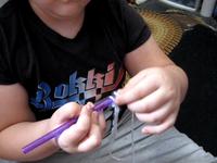My daughter crochets for the first time