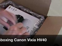 Unboxing Canon Vixia HV40