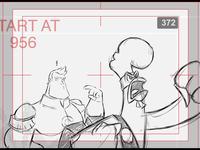Seq359-372 of Captain Macaroni Story Board