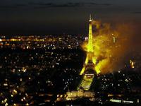 Eiffel Tower on Fire