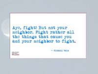 Peace is More Important Than Punches No. 2
