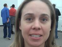 Kelley Koehler and Nick Bastian say Hi to Kim Wood