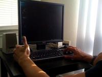 Mike playing StepMania