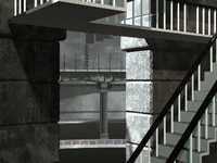A cluster of 3 images for the 360 degree panoramic VR project APES