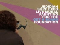Jedidiah and Give A Board Live Mural Painting at Surf Expo: Day 1
